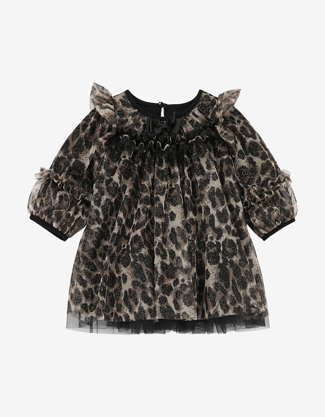 Angels Face Baby Girls Nadiya Leopard Dress in Black, 5 of 4