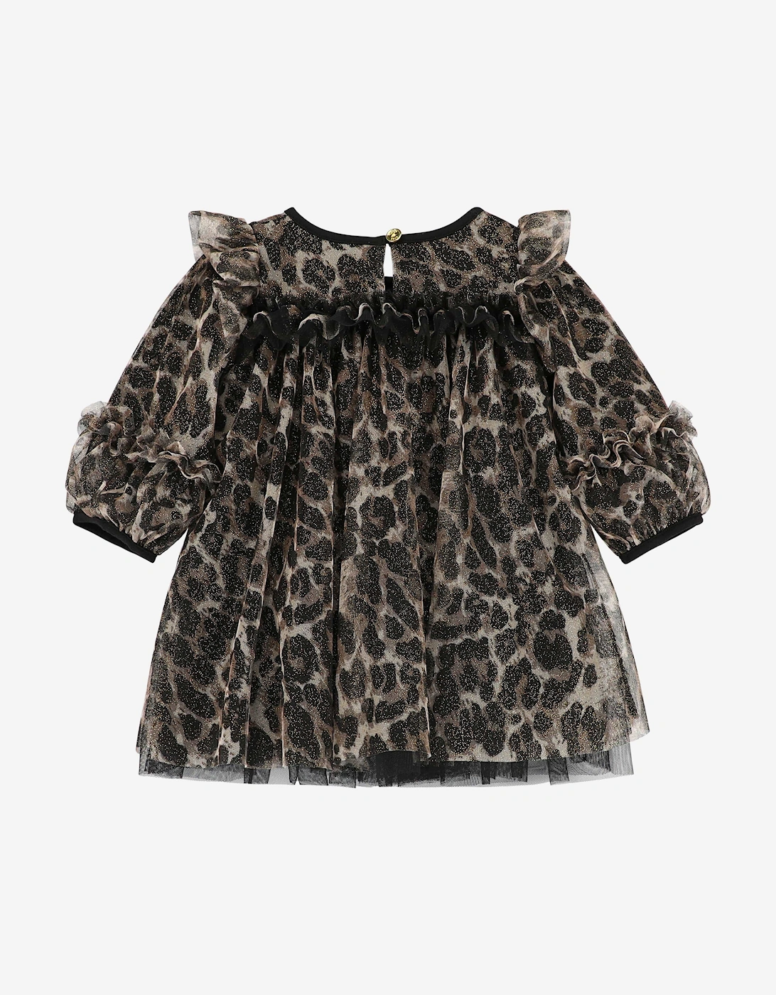 Angels Face Baby Girls Nadiya Leopard Dress in Black