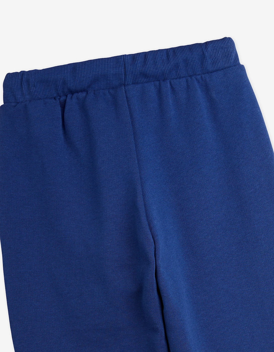 Kids Society Embroidered Joggers in Blue