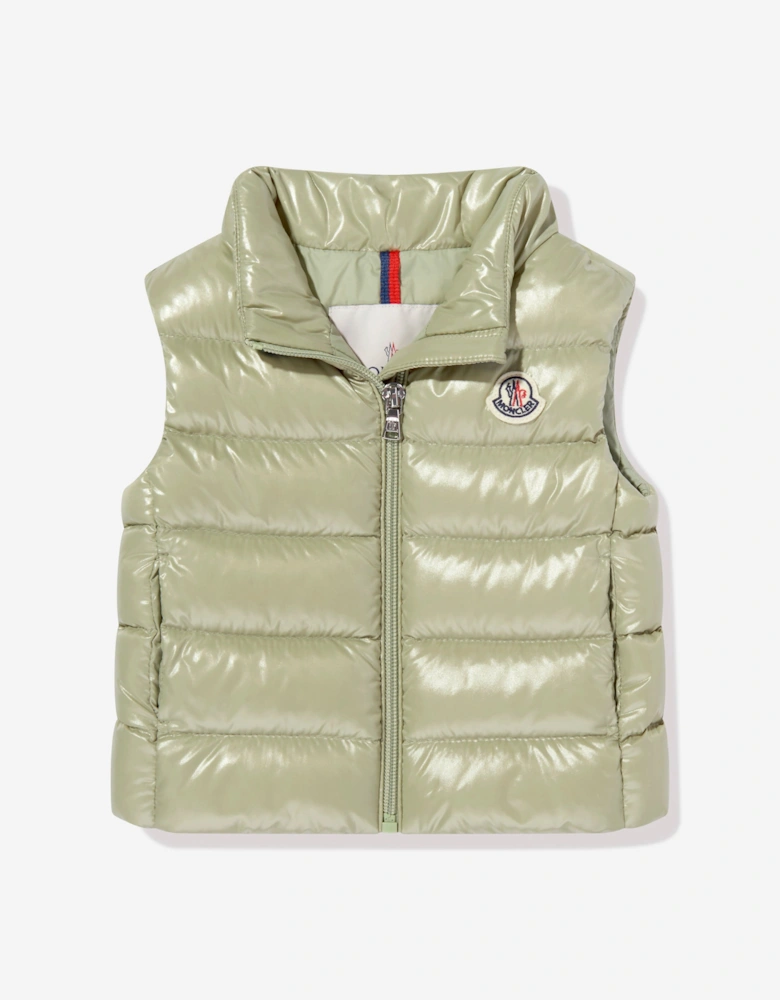 Baby Girls Down Padded Ghany Gilet in Green