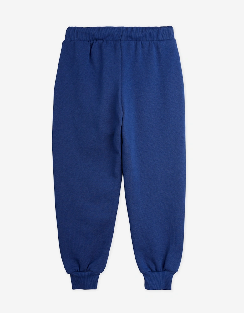 Kids Society Embroidered Joggers in Blue