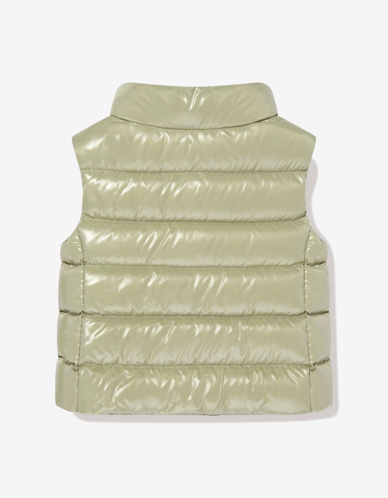 Baby Girls Down Padded Ghany Gilet in Green