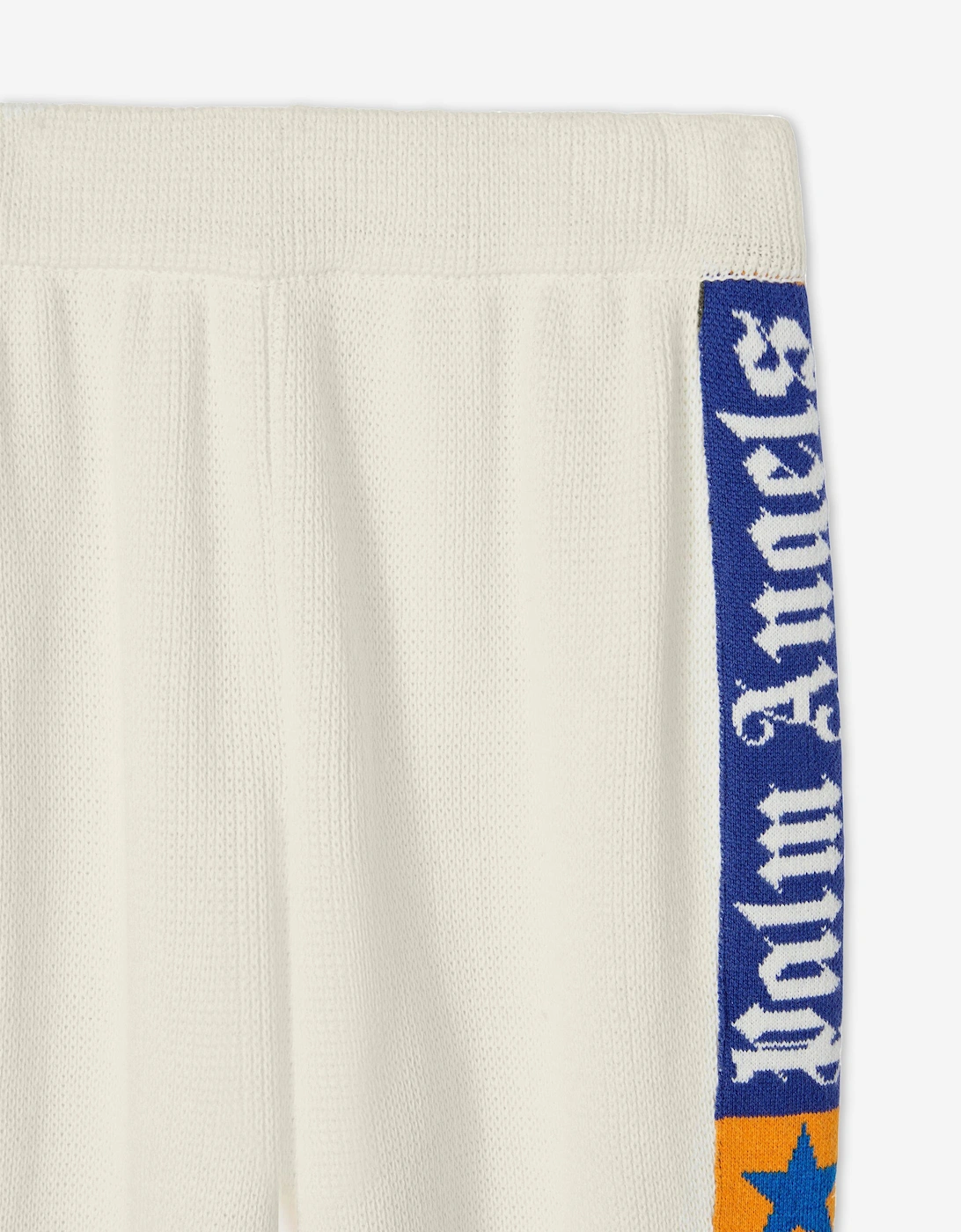 Kids Jacquard Logo Band Joggers in Ivory