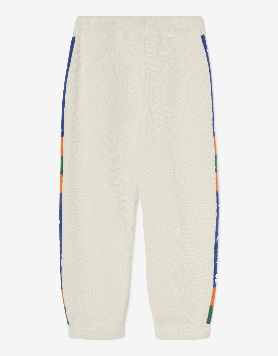 Kids Jacquard Logo Band Joggers in Ivory
