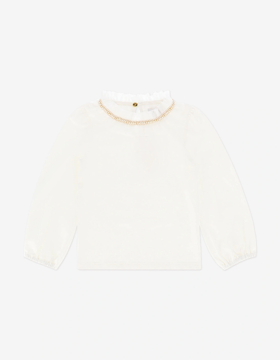 Angels Face Girls Nell Pleatd Collar Top in White, 5 of 4