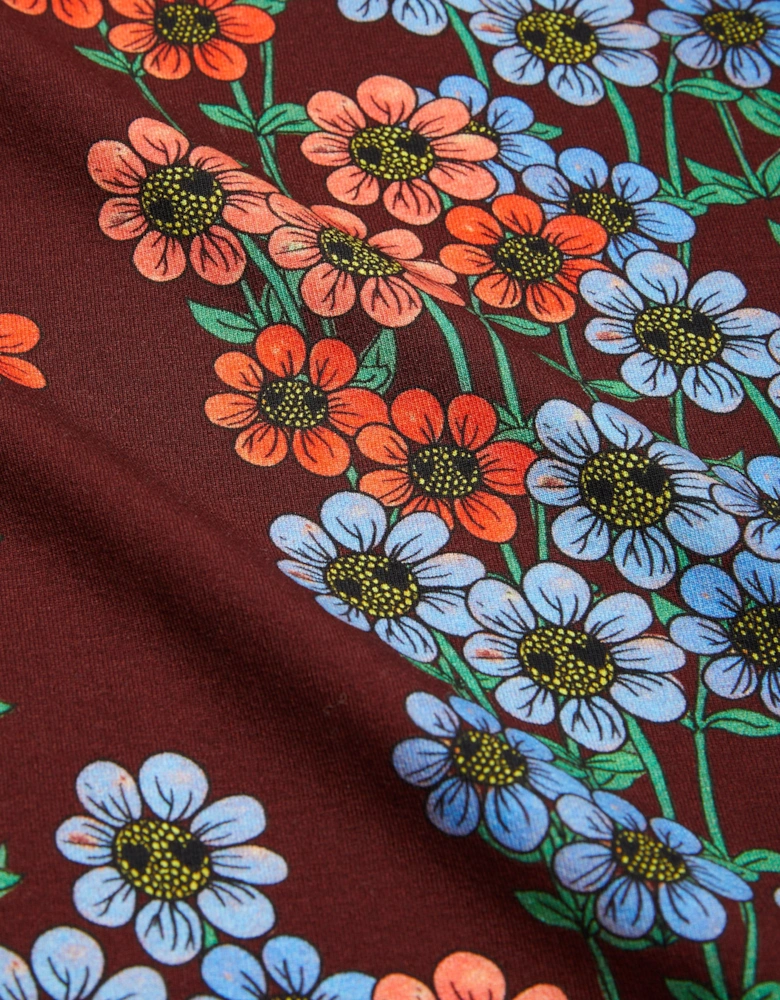 Girls Daisy Print Dress in Multicolour