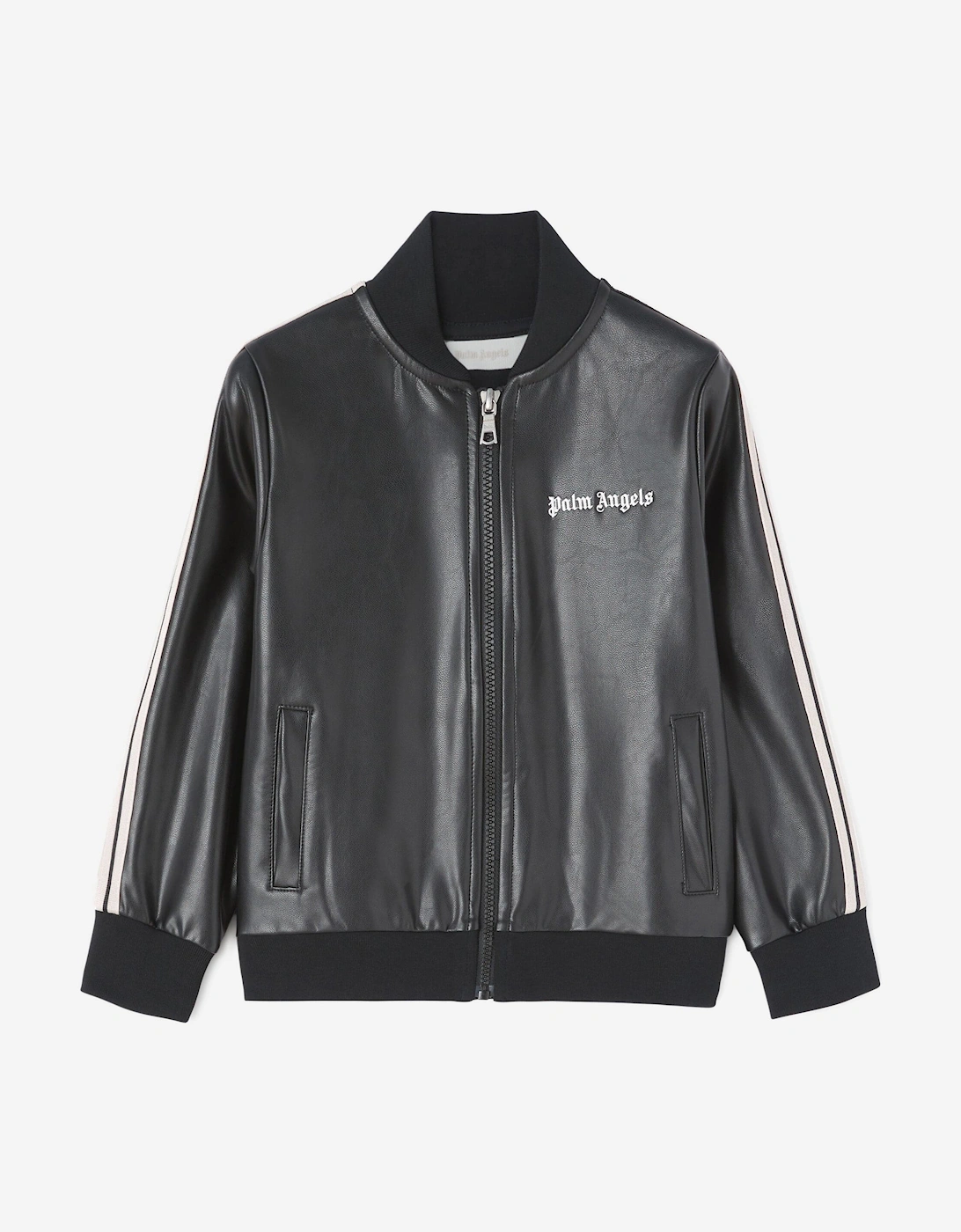 Girls Coated Track Jacket in Black, 5 of 4