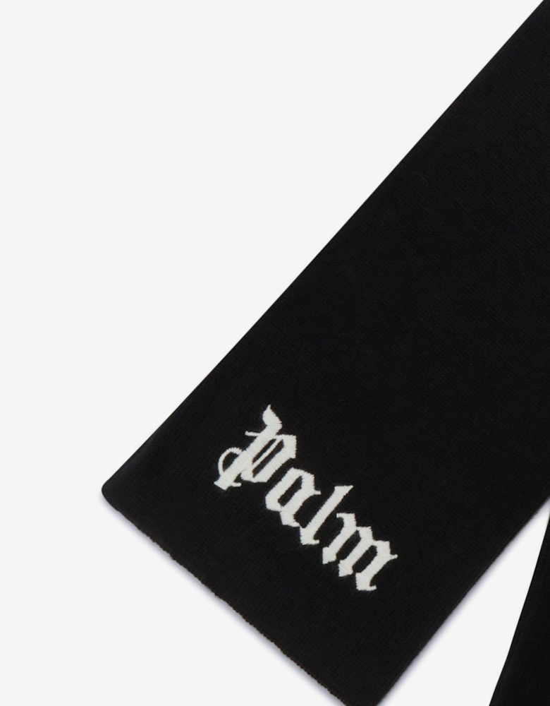 Kids Logo Knit Scarf in Black