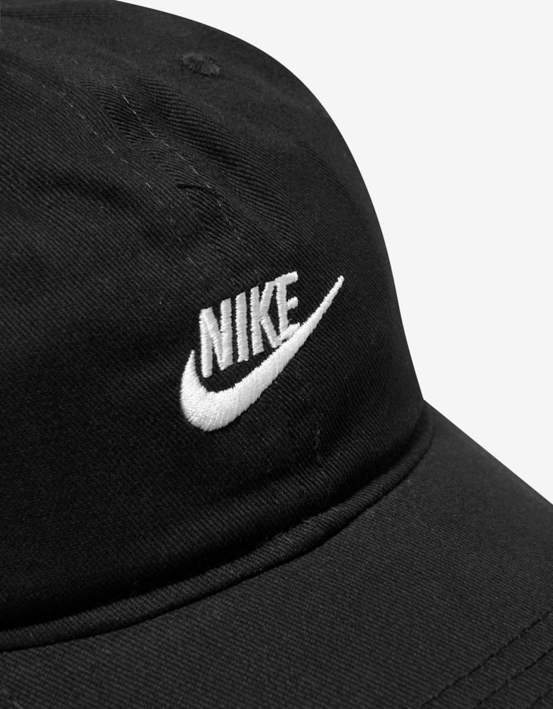 Boys Futura Curve Brim Cap in Black