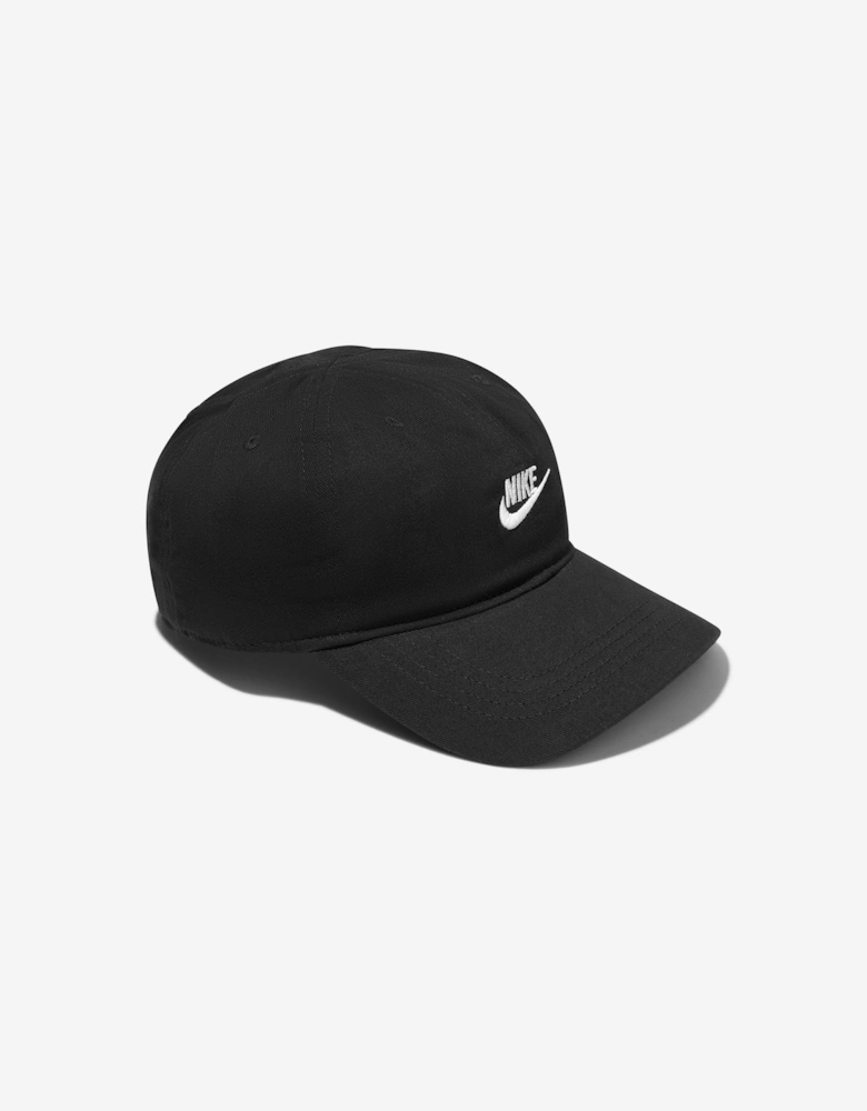 Boys Futura Curve Brim Cap in Black