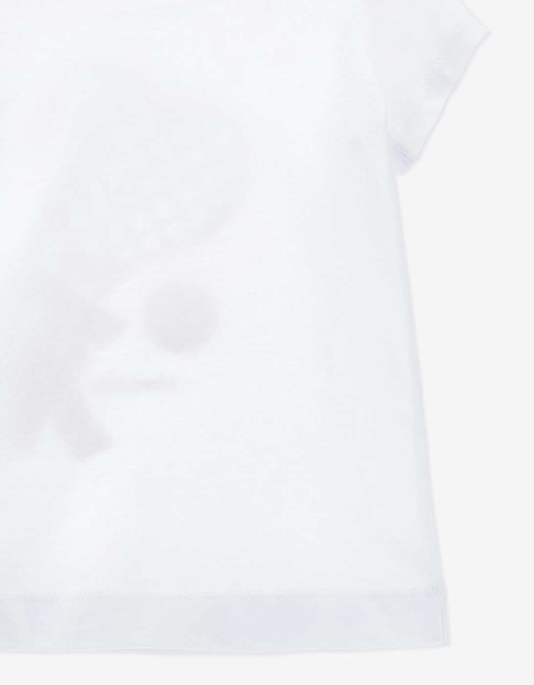 Girls Heart Racket and Ball T-Shirt in White