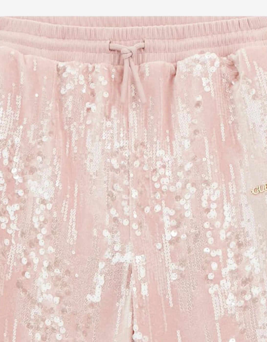 Girls Sequin Wide Leg Trousers in Pink