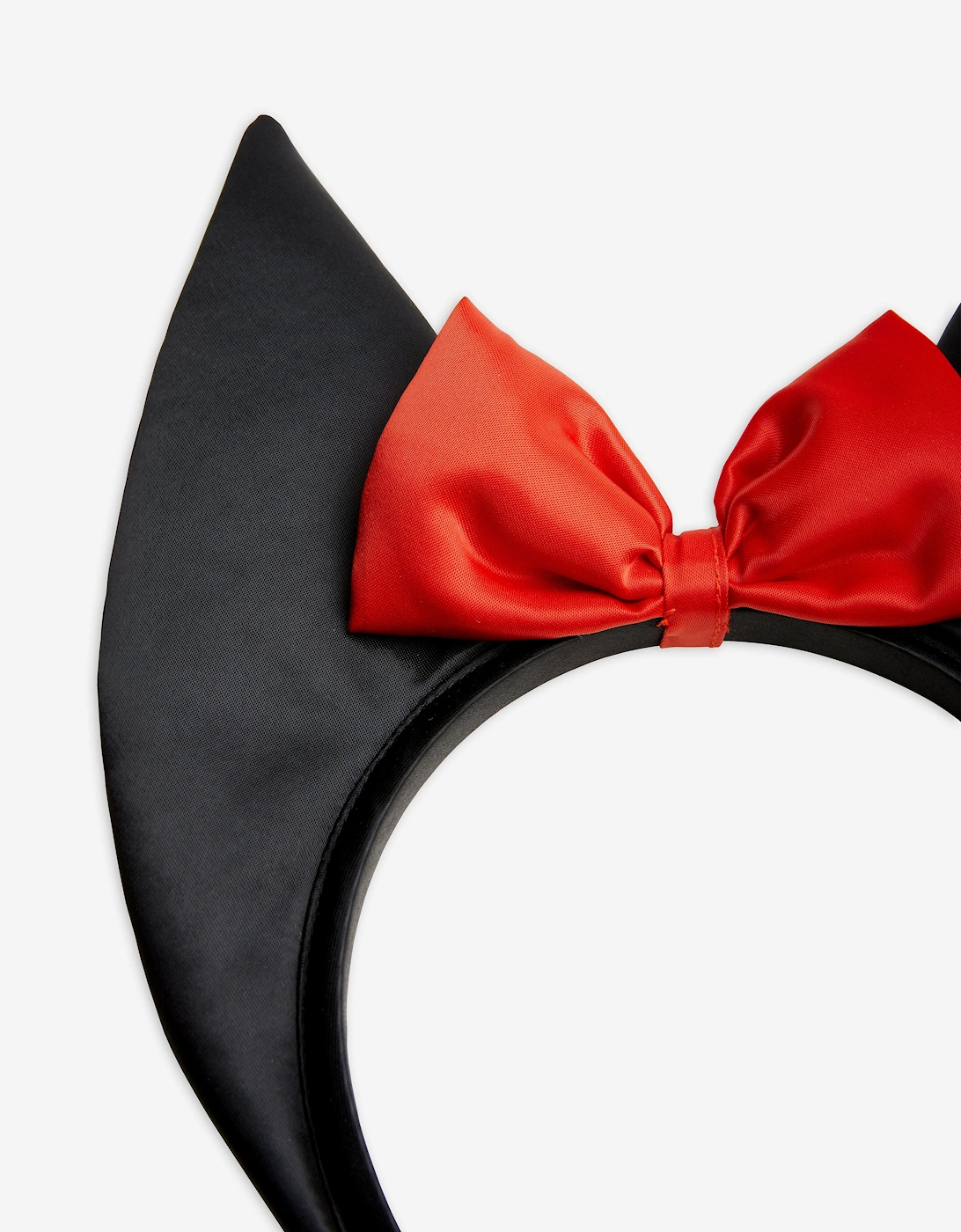 Girls Bat Ears Satin Headband in Black
