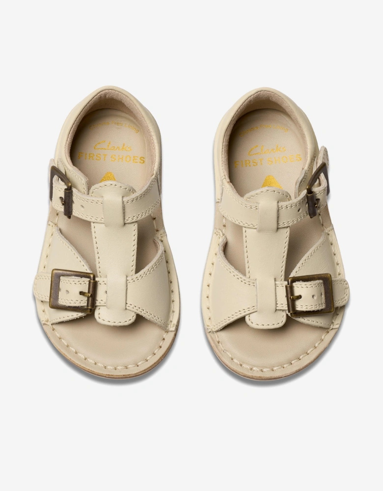 Baby Girls Leather Play Sun Reef Sandals in White