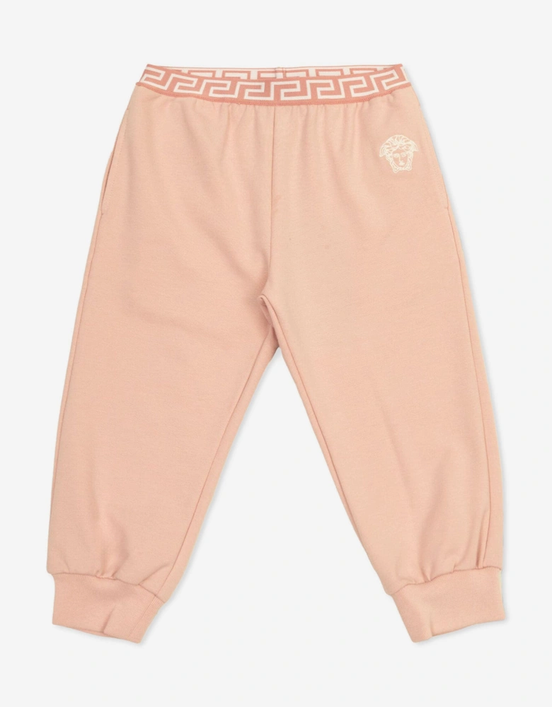 Baby Girls Medusa Logo Joggers in Pink