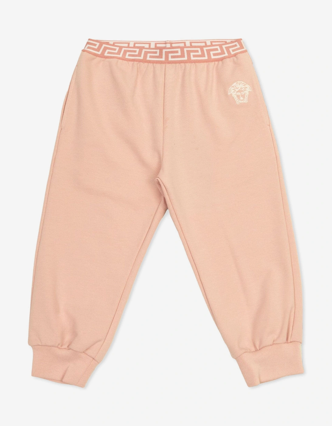 Baby Girls Medusa Logo Joggers in Pink, 5 of 4
