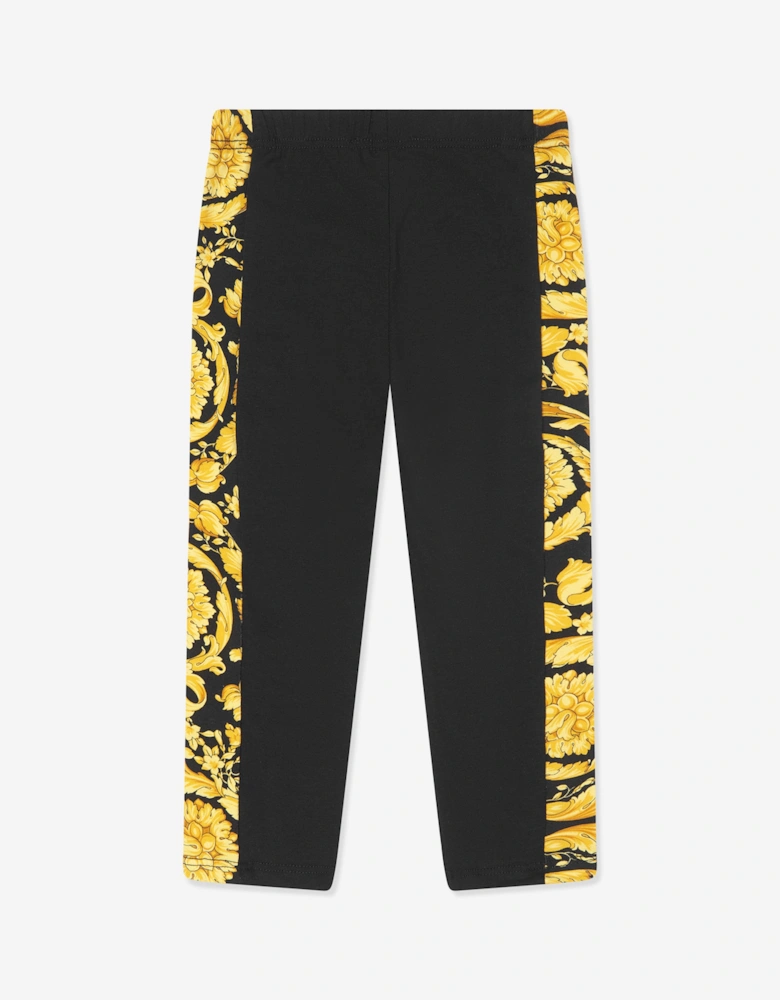 Baby Girls Barocco Leggings in Black