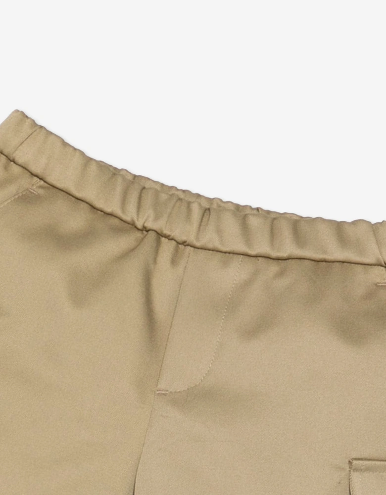 Baby Boys Logo Cargo Shorts in Beige
