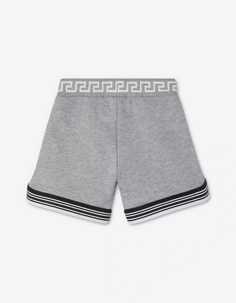 Baby Boys Medusa Logo Shorts in Grey