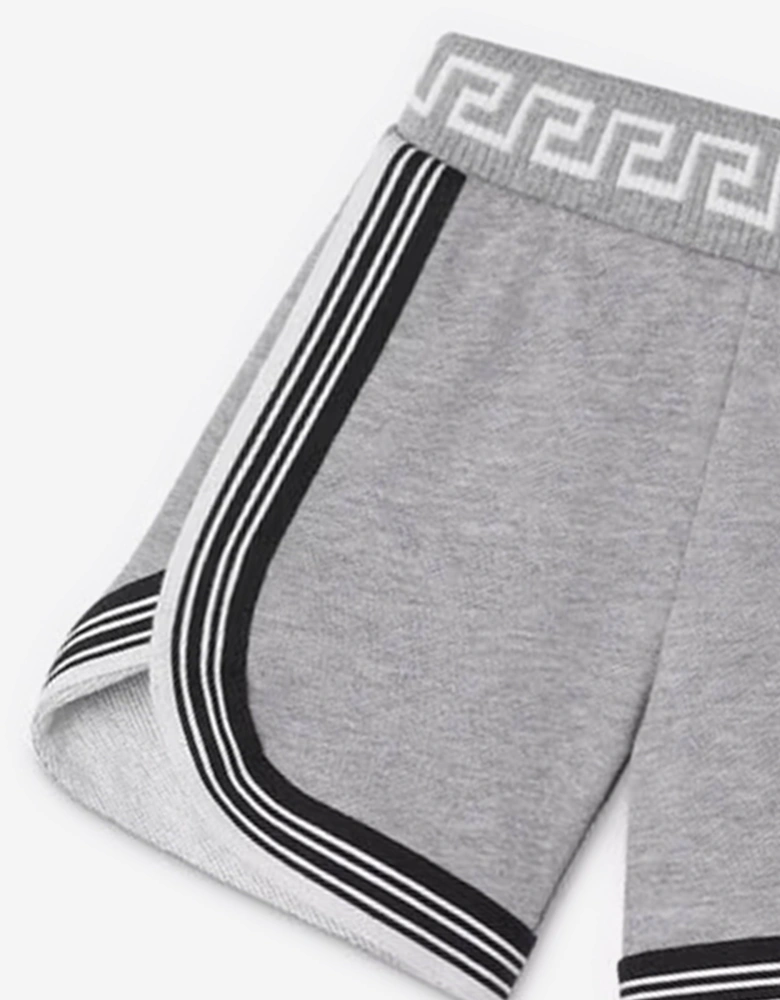 Baby Boys Medusa Logo Shorts in Grey