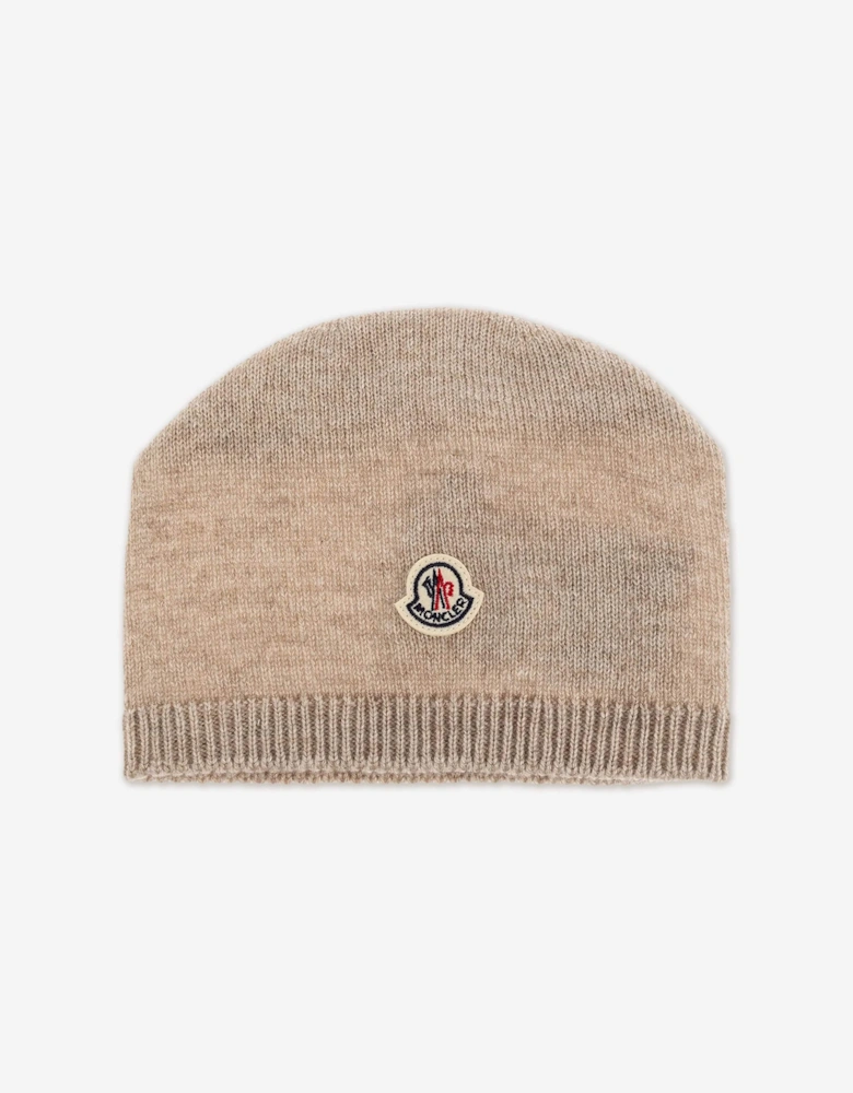 Baby Cashmere Beanie Hat in Beige