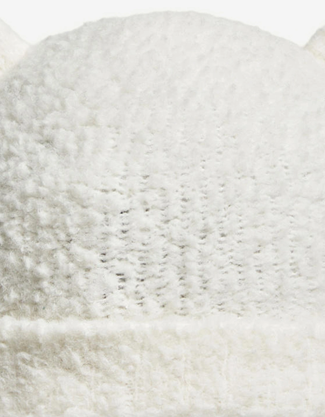 Baby Wool Beanie with Ears in Ivory