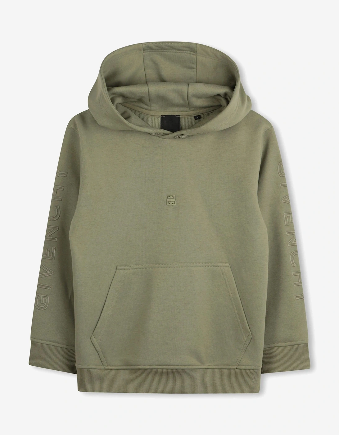 Boys Embroidered Logo Hoodie in Green, 5 of 4