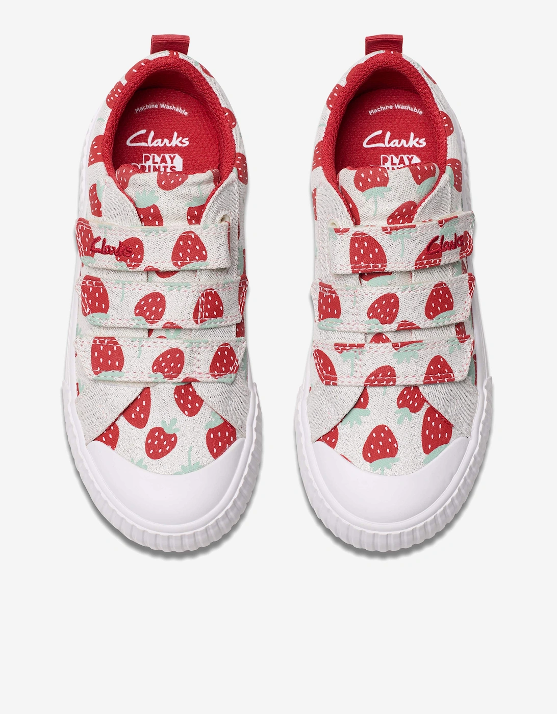 Girls Foxing Fraise Trainers in Beige