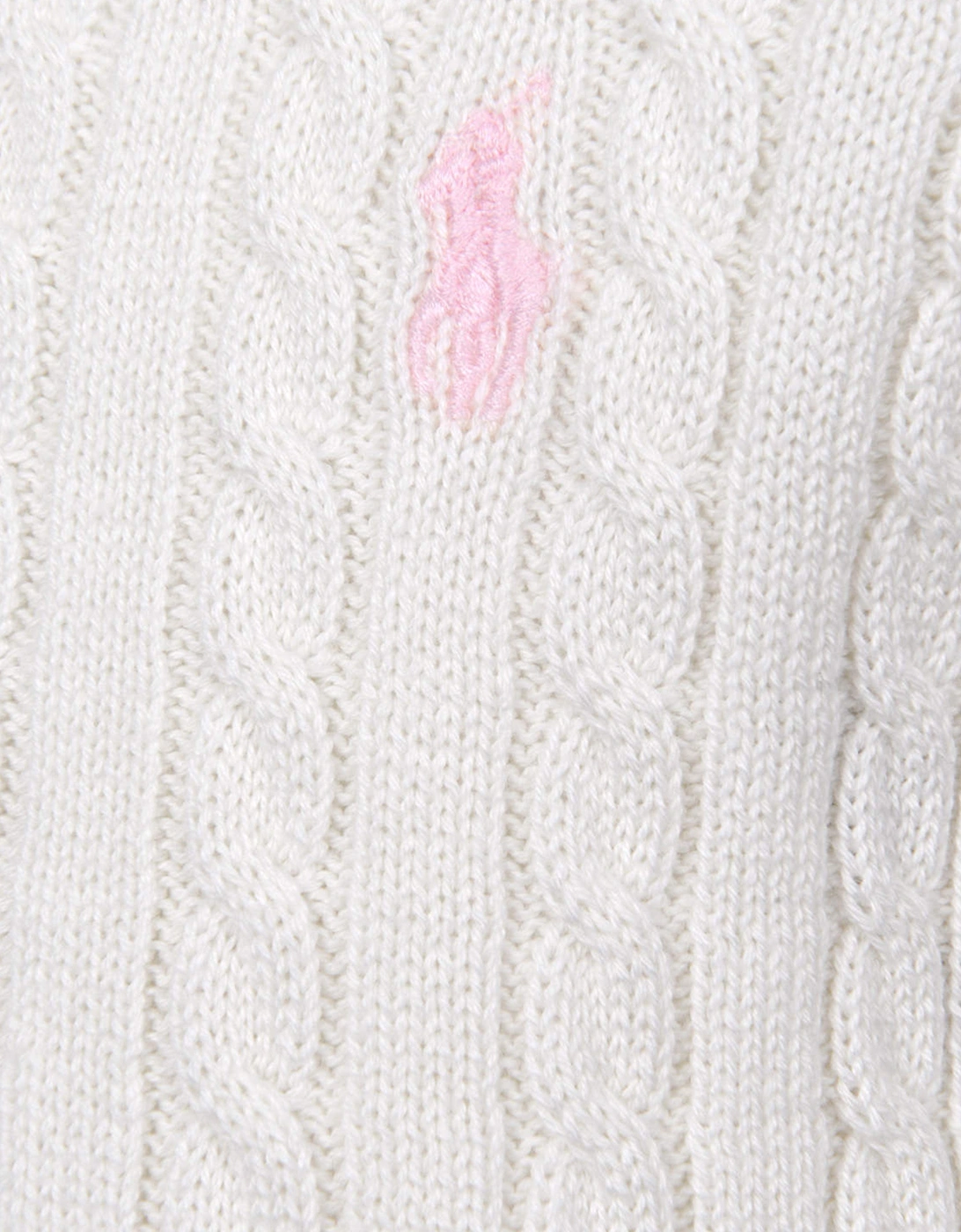 Baby Girls Mini Cable Knit Cardigan in Ivory