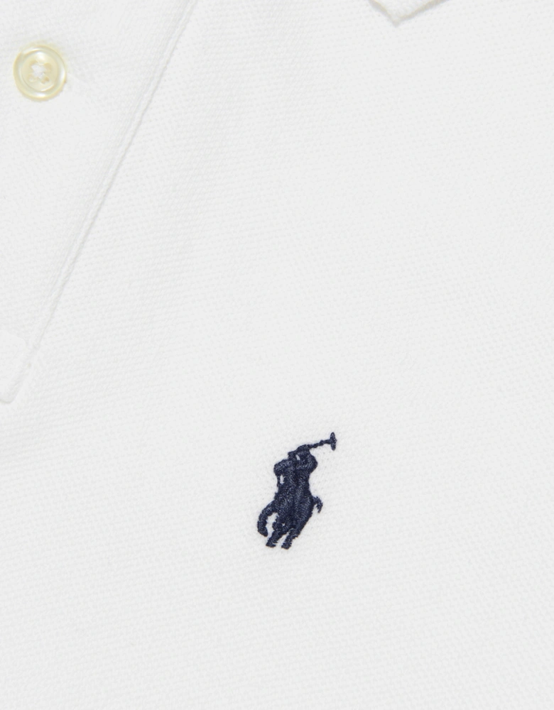 Boys Custom Fit Polo Shirt in White