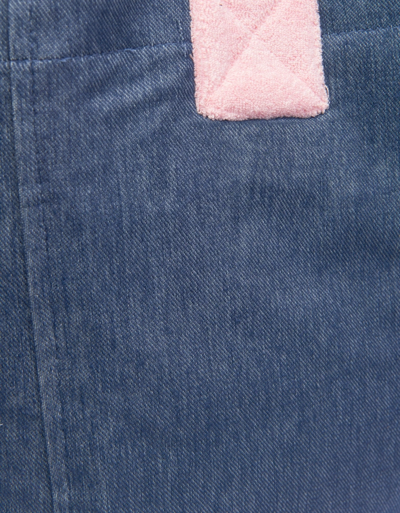 Girls Denim Look Tote Bag in Blue