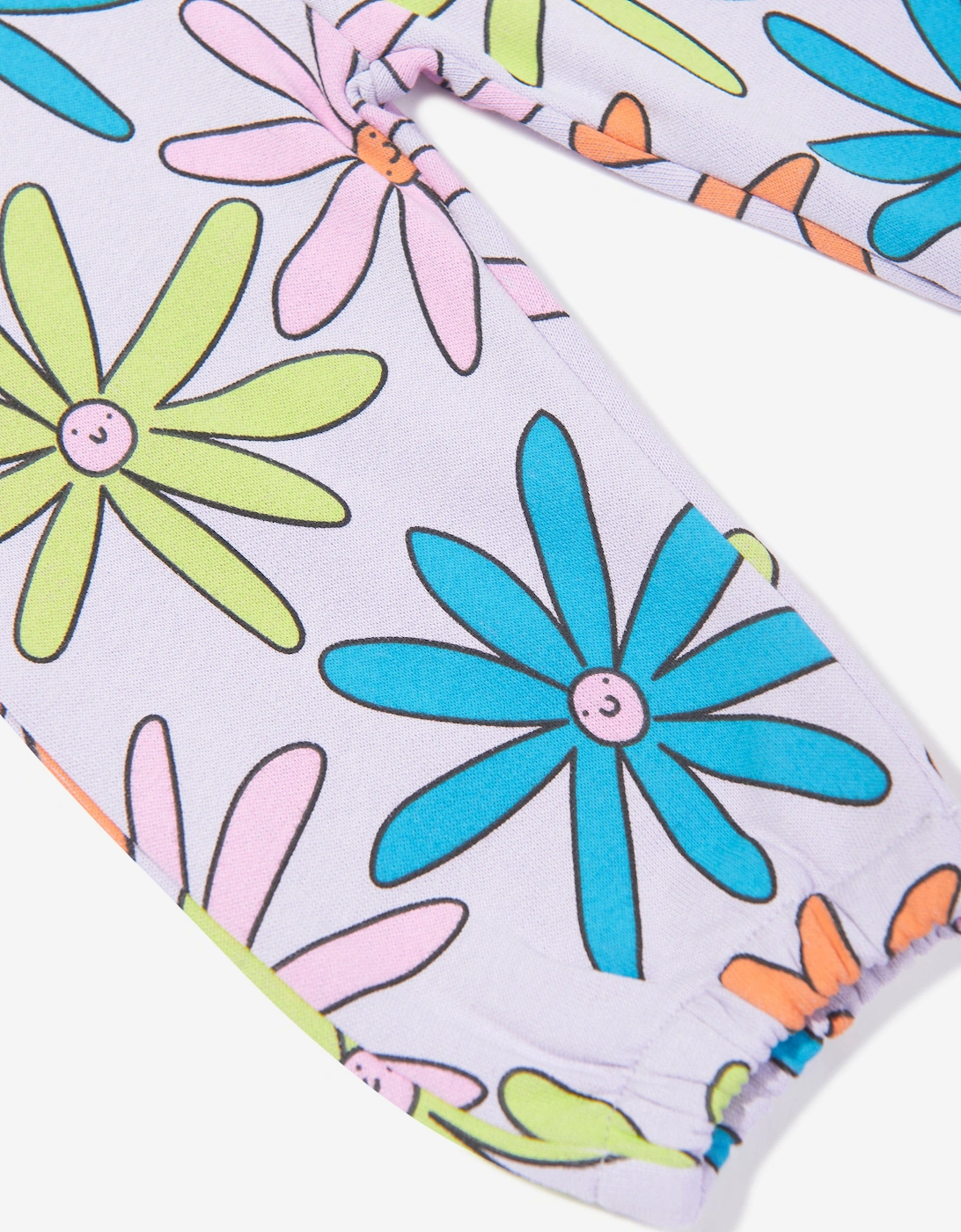 Baby Girls Flower Joggers in Purple