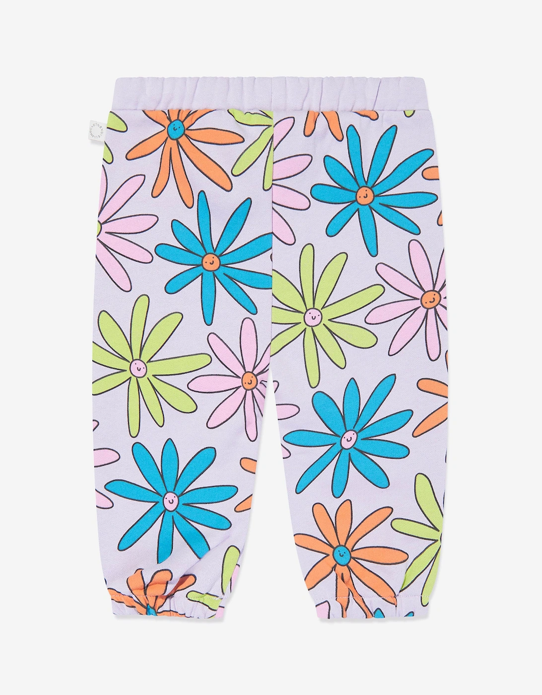 Baby Girls Flower Joggers in Purple
