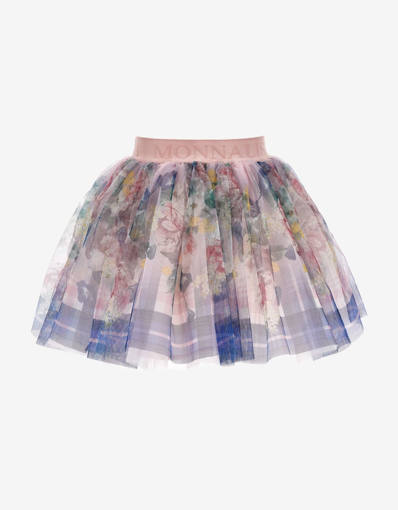 Girls Baroque Floral Skirt in Multicolour