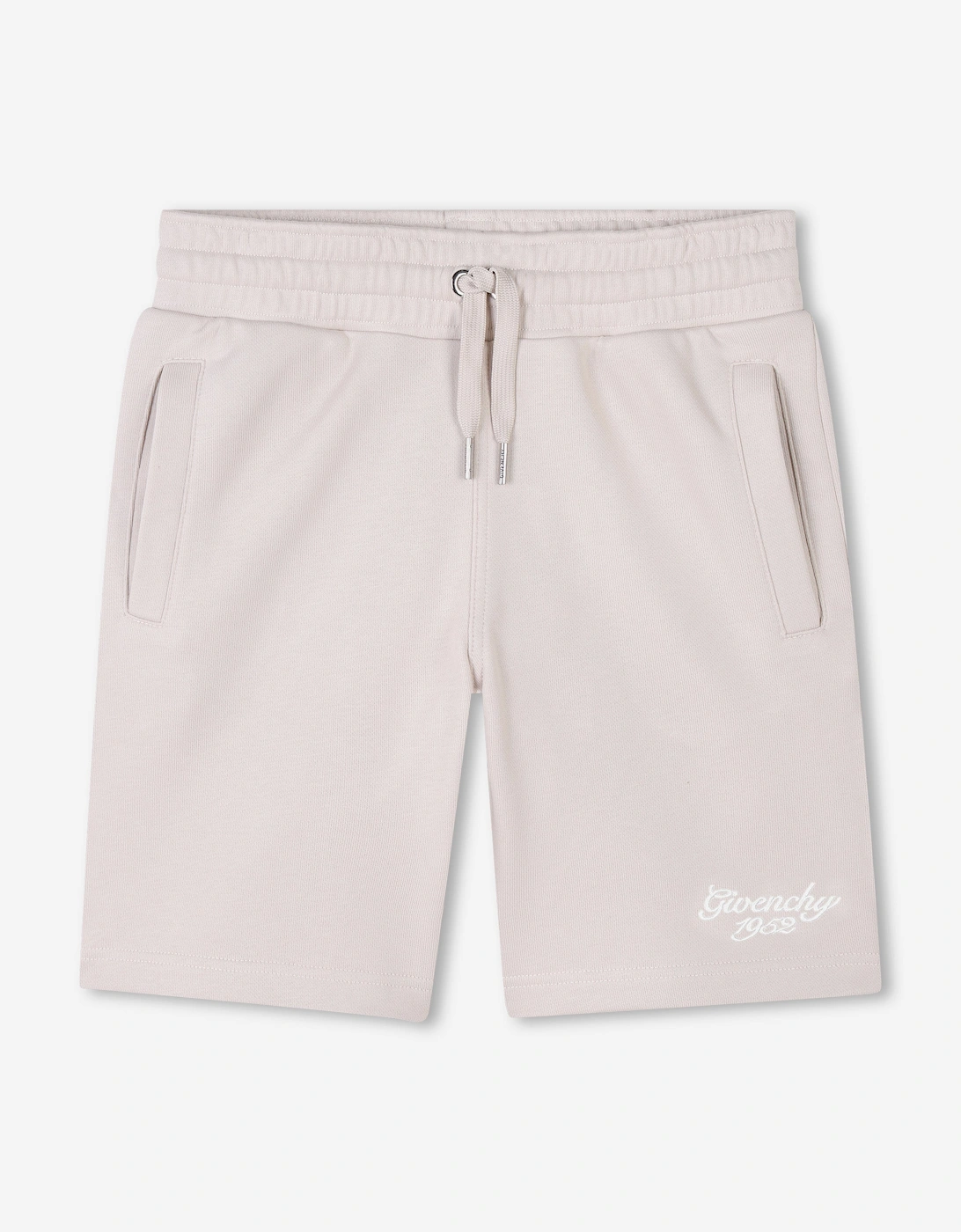 Boys Embroidered Logo Shorts in Beige, 5 of 4