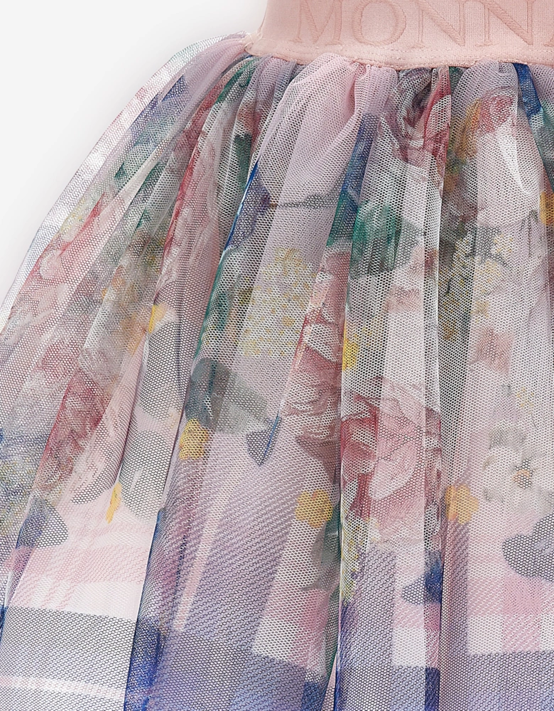 Girls Baroque Floral Skirt in Multicolour