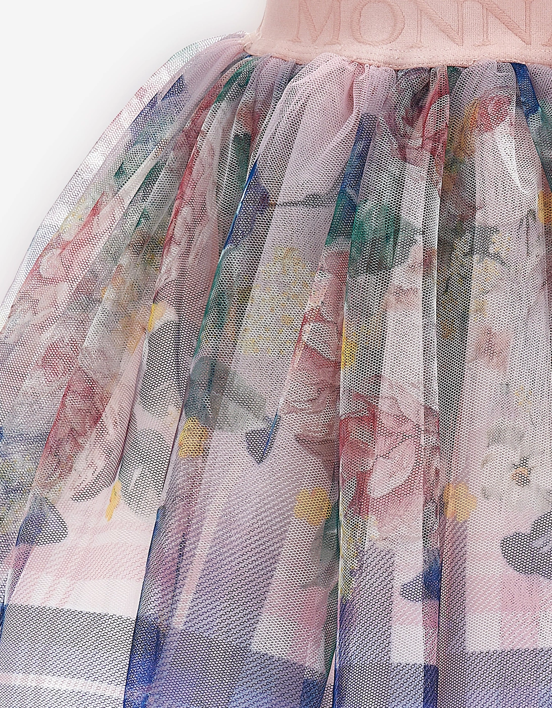 Girls Baroque Floral Skirt in Multicolour
