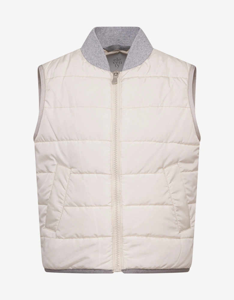 Boys Padded Gilet in Ivory