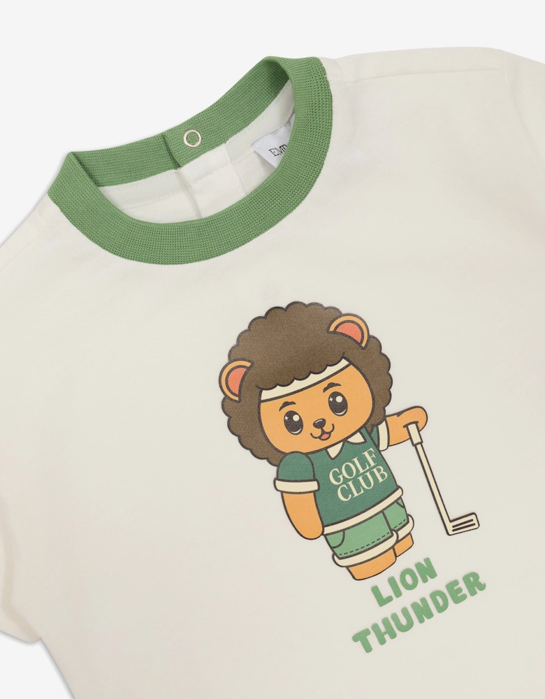 Baby Boys Lion T-Shirt in Ivory