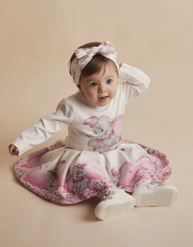 Baby Girls Long Sleeve Dumbo T-Shirt in Ivory