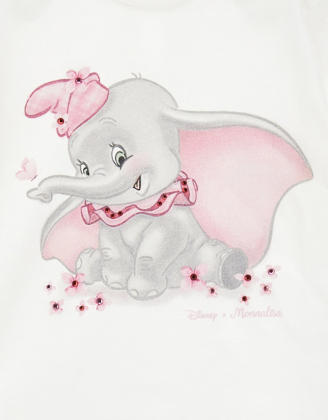 Baby Girls Long Sleeve Dumbo T-Shirt in Ivory