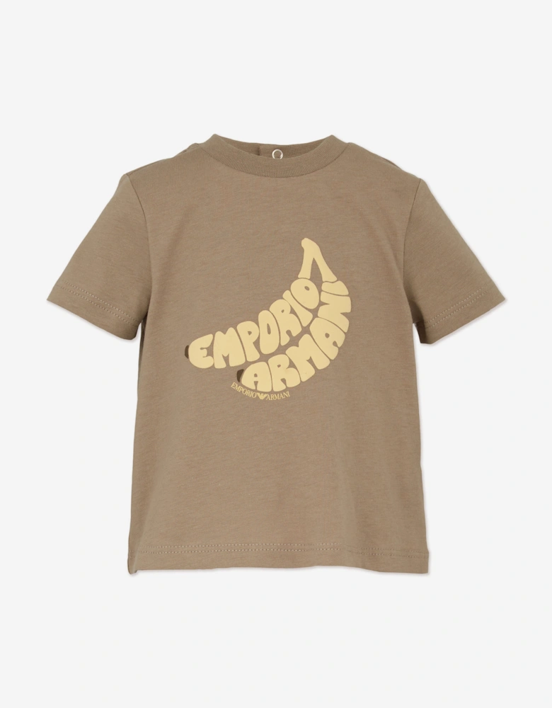 Baby Boys Banana Logo T-Shirt in Brown