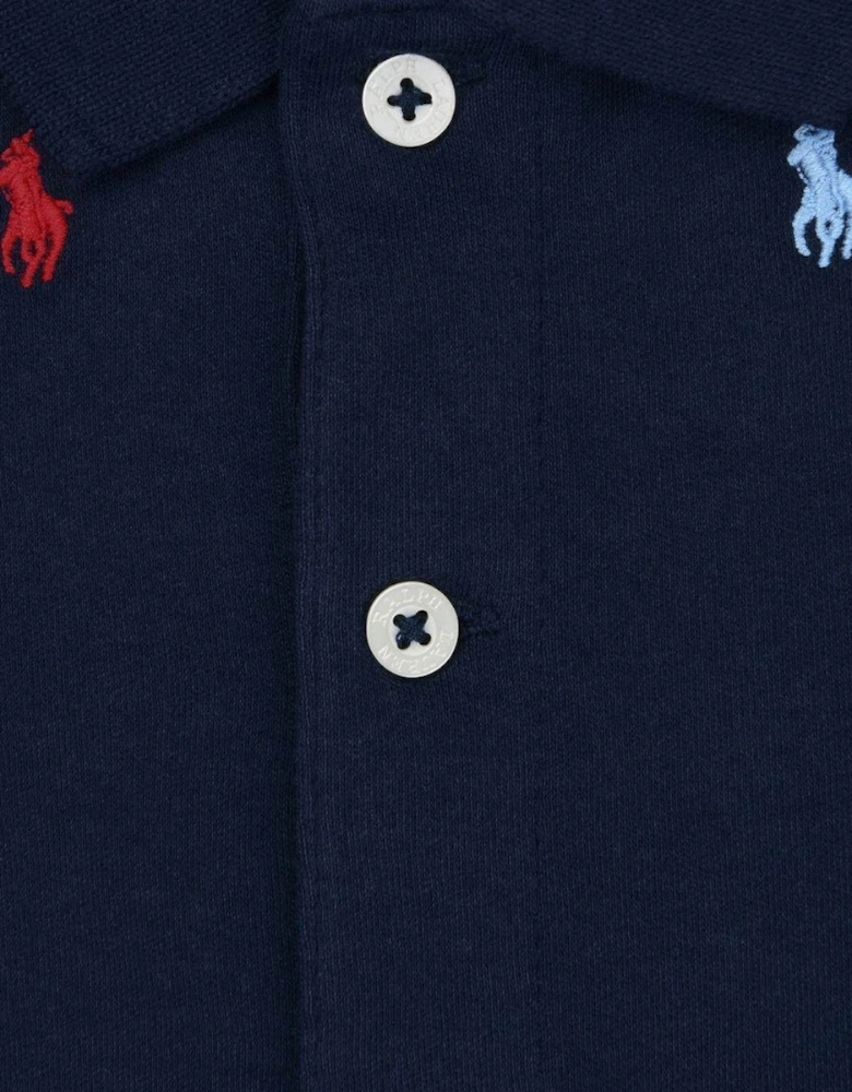 Baby Boys Logo Romper in Navy
