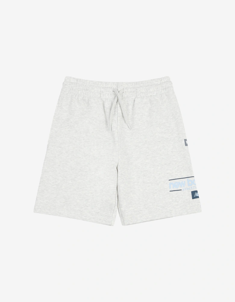 Boys Linear Athletics Graphic Shorts in Grey