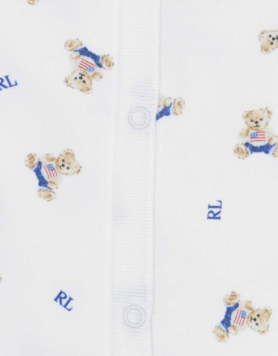 Baby Boys Bear Babygrow in White