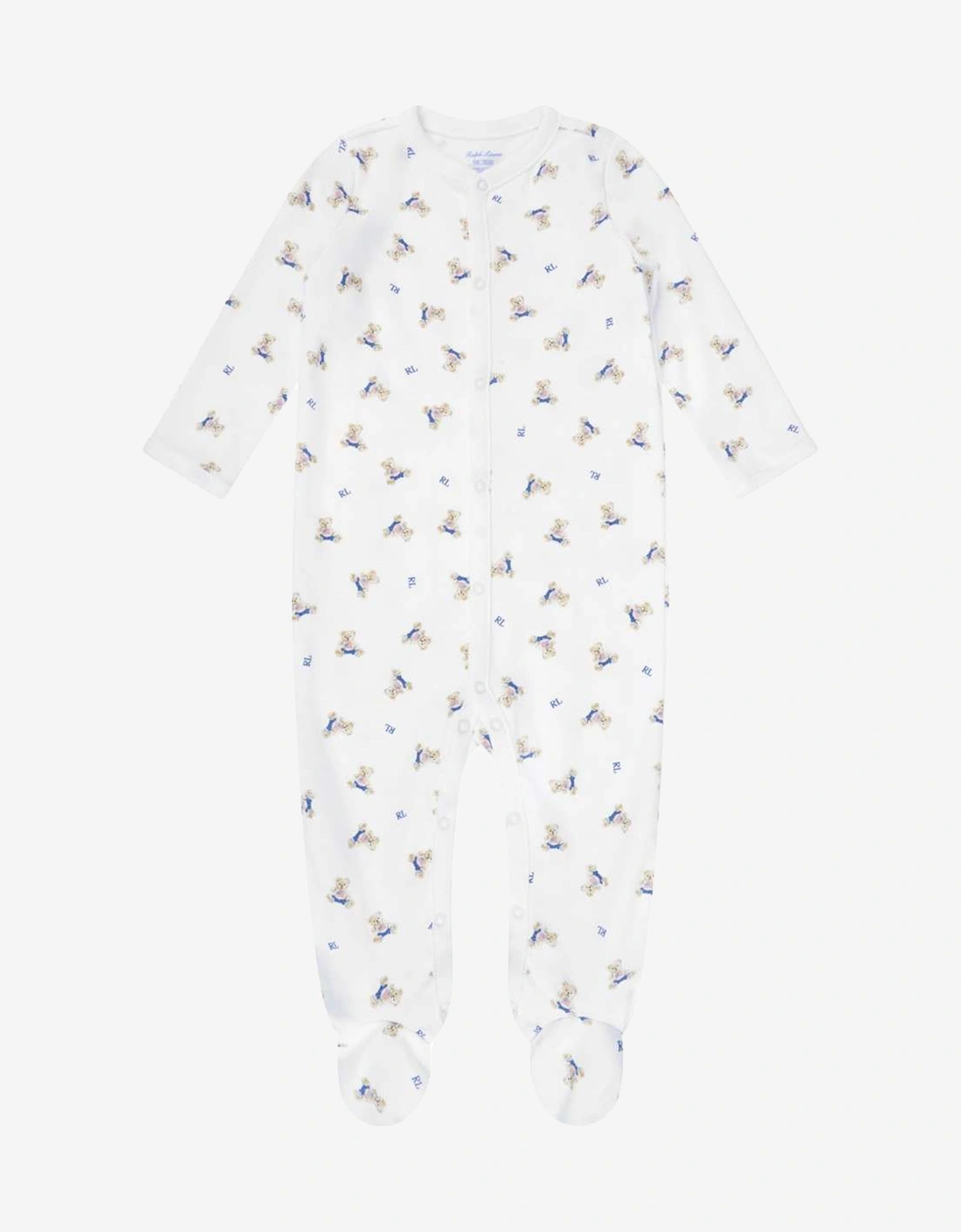 Baby Boys Bear Babygrow in White, 6 of 5