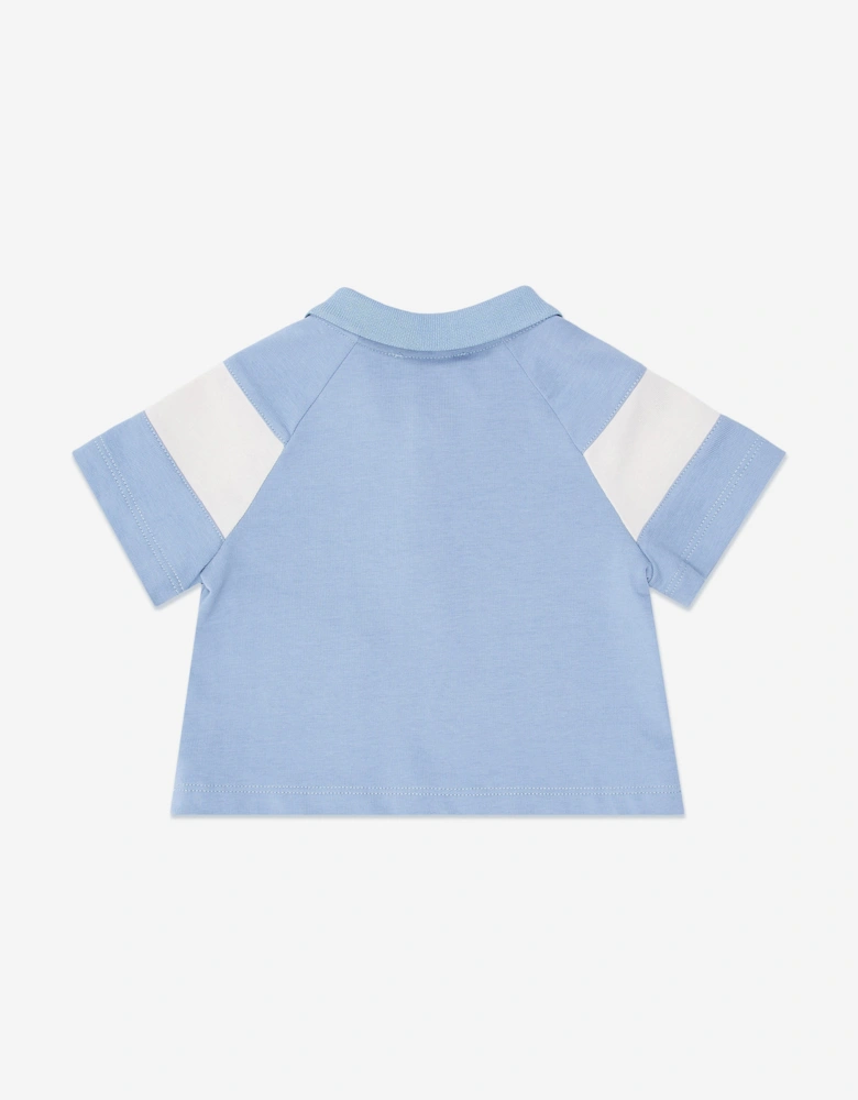 Baby Boys Colourblock Polo Shirt in Blue