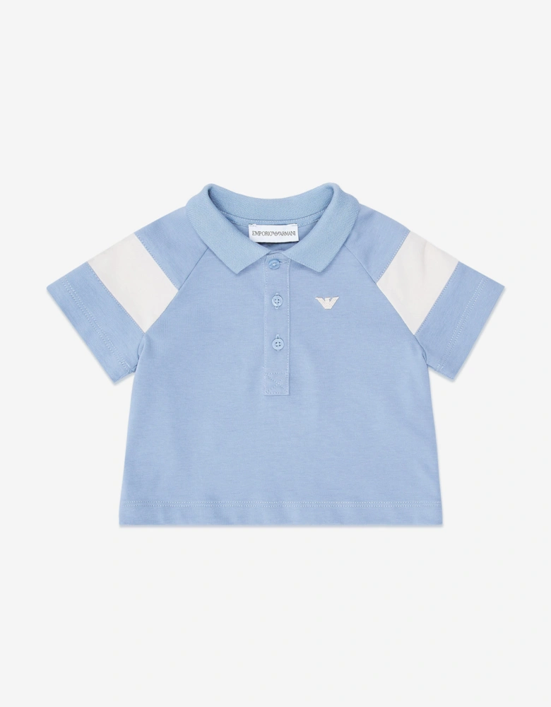 Baby Boys Colourblock Polo Shirt in Blue