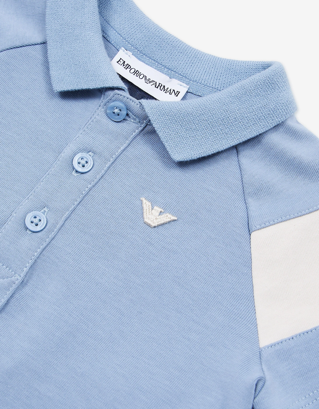 Baby Boys Colourblock Polo Shirt in Blue