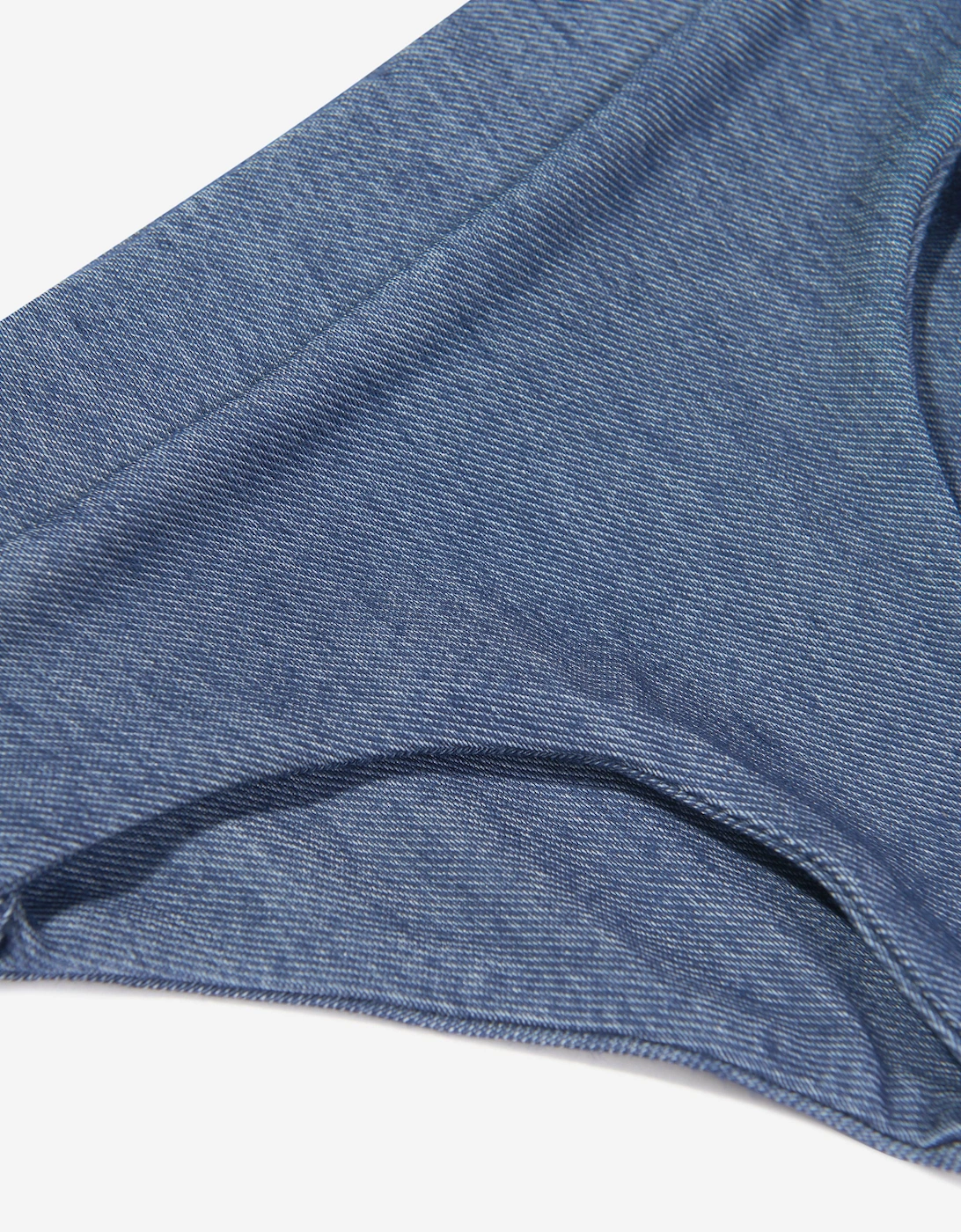 Girls Denim Look Halterneck Bikini in Blue